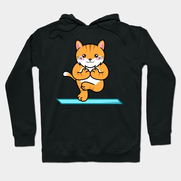 Yoga With My Cat - My Yoga Hoodie by Coconil